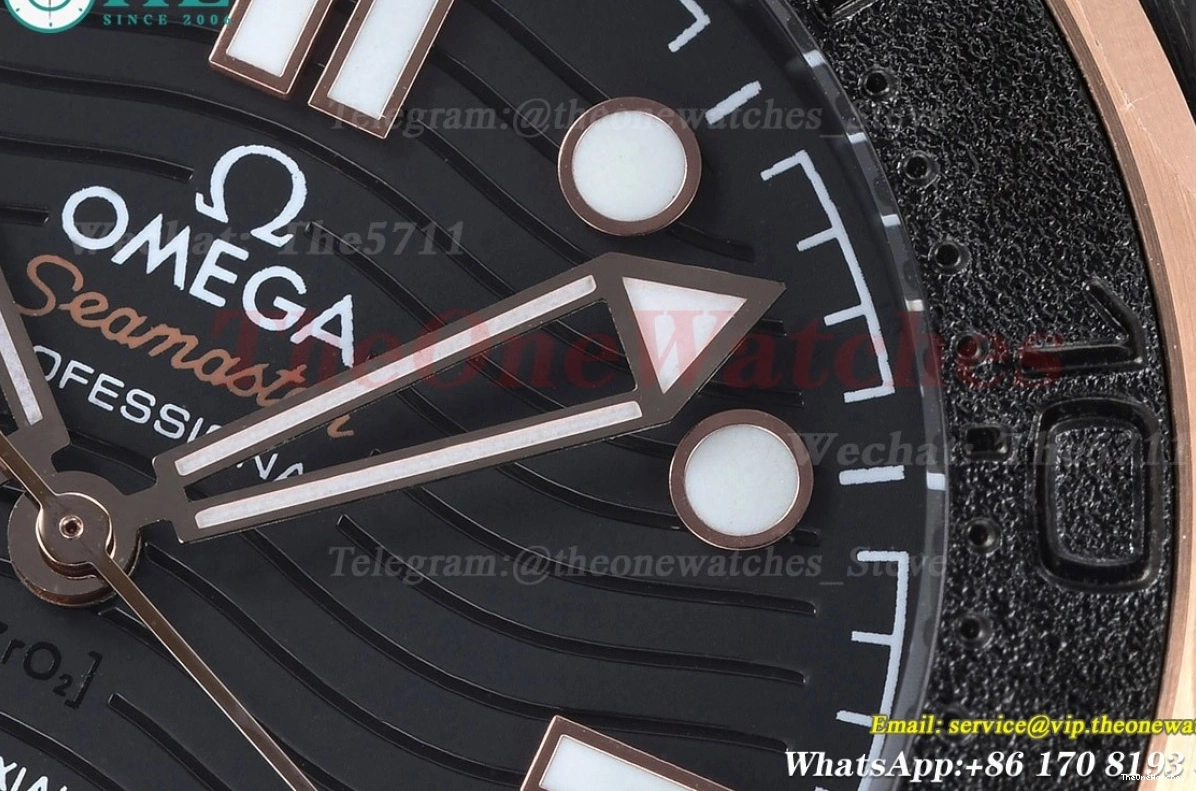 Dial 300m Black PVD PVD 42mm GDF MY8215 Seamaster 0201